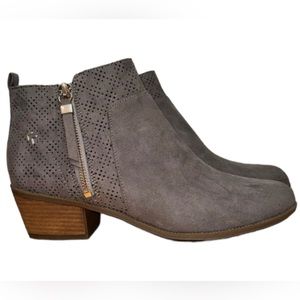 Dr. Scholl’s Womens Brianna Bootie Size 9 Gray Microfiber Boho Western NWOT